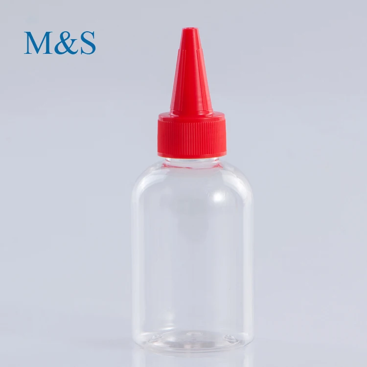 100ml Transparent Boston Round PET Bottle with Cap