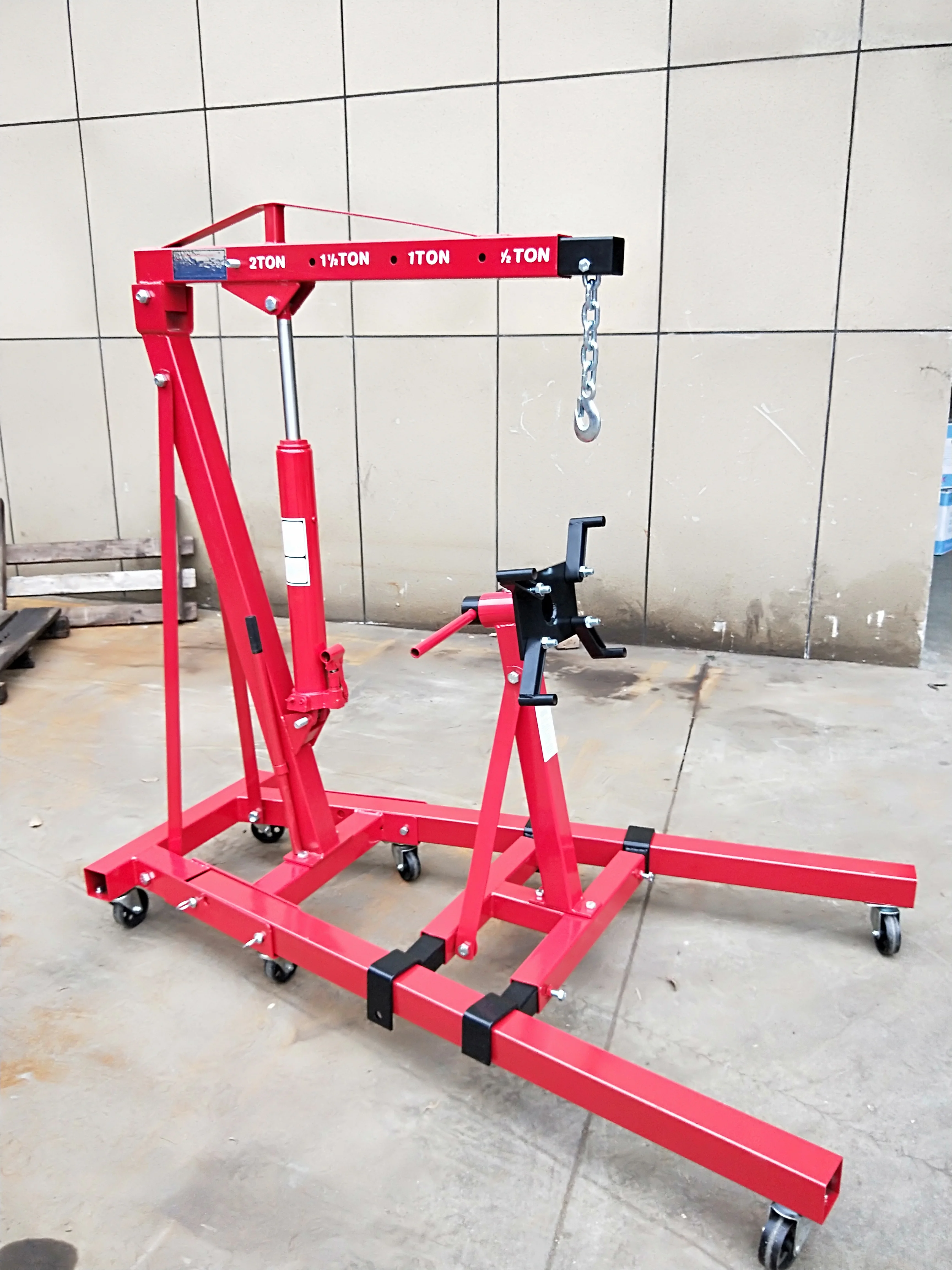 
2t Folding Hydraulic Engine Hoist Shop Crane 