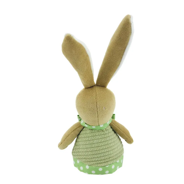 Новый дизайн на заказ, домашний декор, милый декоративный кролик, мягкий бархатный кролик, зеленые набивные пасхальные кролики