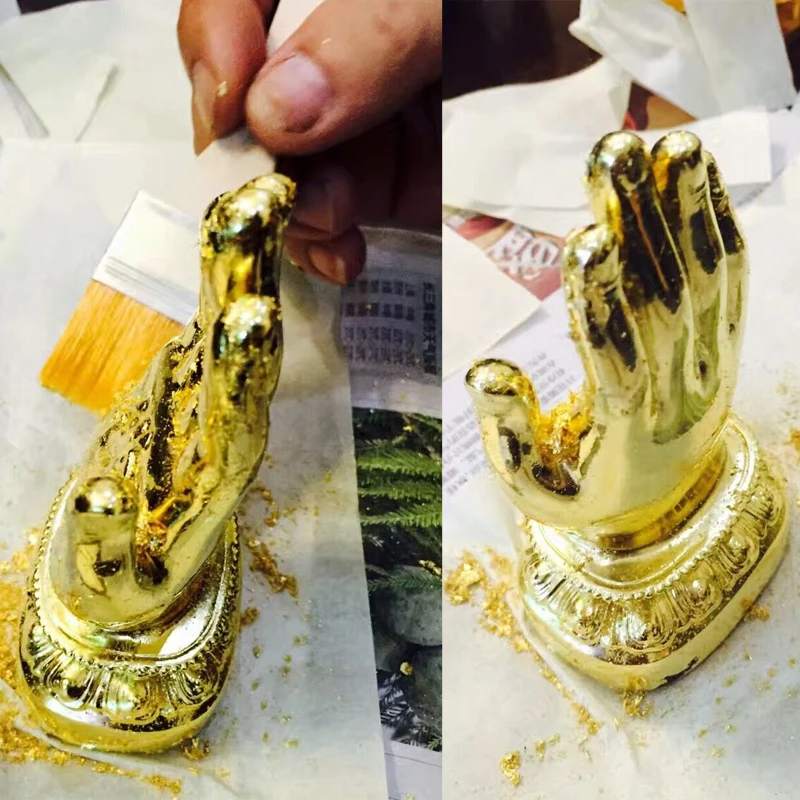 Genuine Real gold leaf Foil Paper Decor for Art wholesale 25 Sheets Facial Cosmetic 22 k Gilding and Decoration Gold Sheet