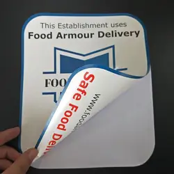 Custom Logo Waterproof Vinyl Double Sided Stickers Printing