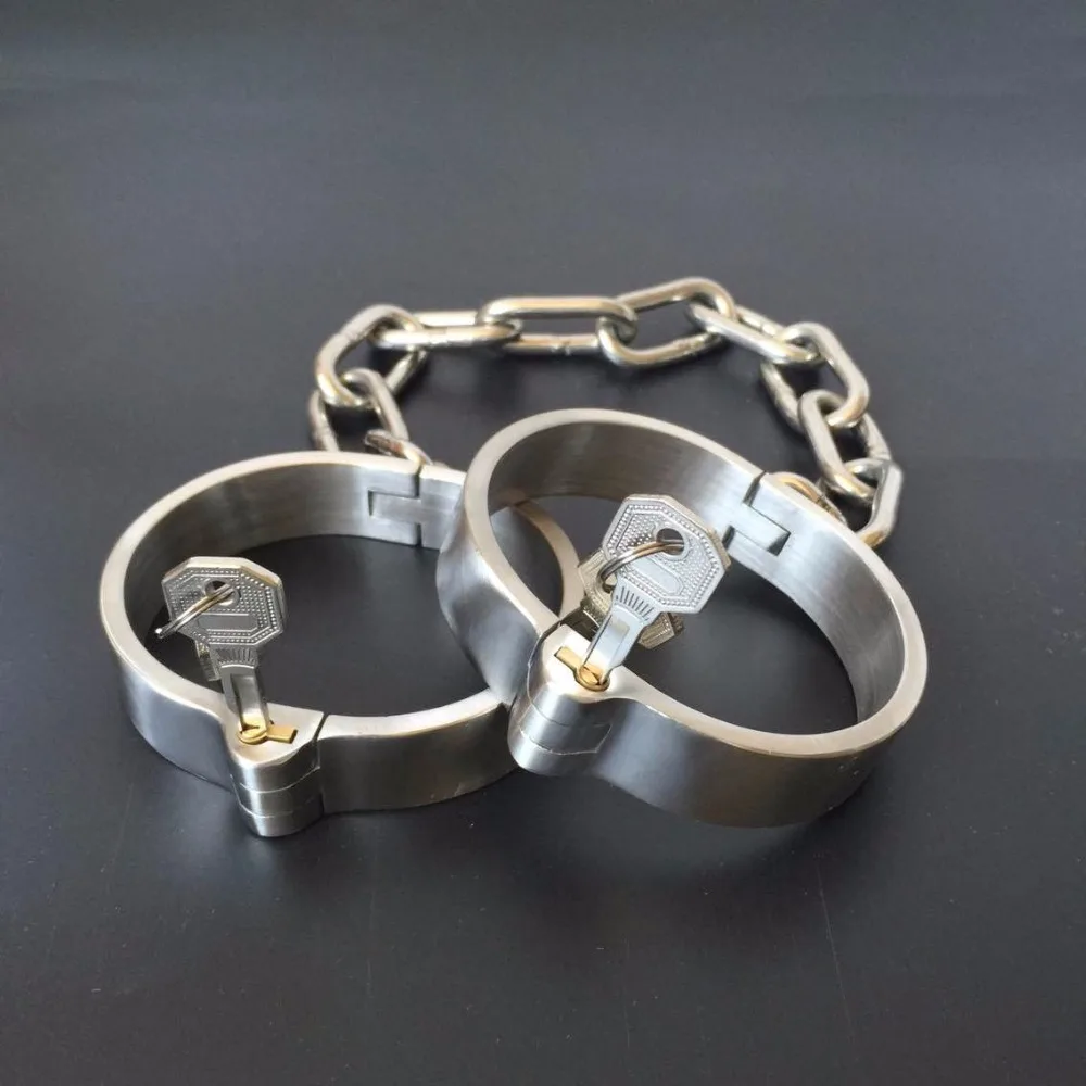 Stainless steel bdsm bondage legcuffs bondage restraints anklet cuffs bdsm fetish wear adult games sex toys for couples