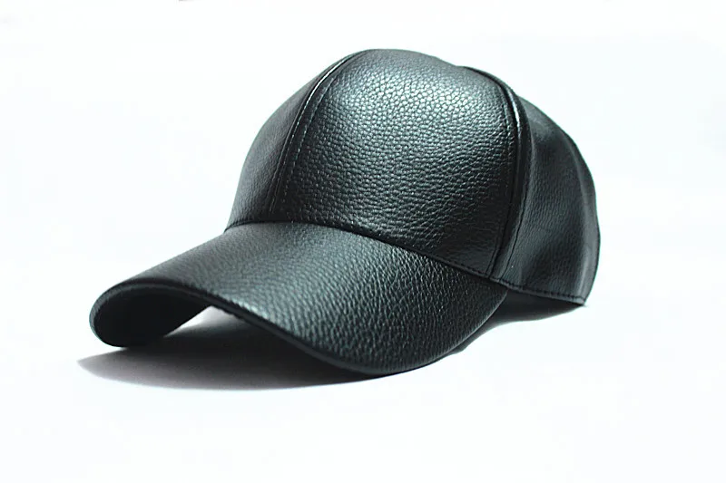 Best Selling winter simple design high quality PU leather baseball cap