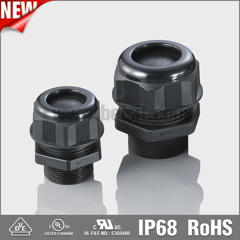 2015 новый водонепроницаемый IP68 стандарт UL кабель размер сальника