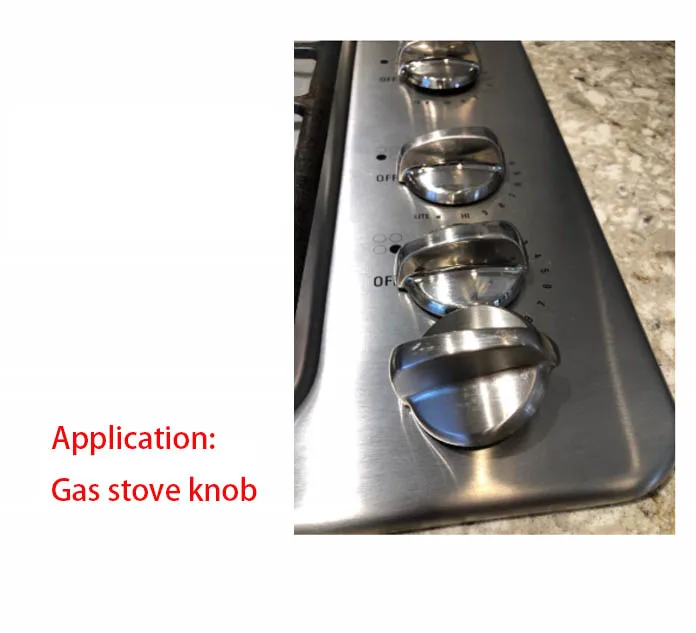 2 inch Kitchen Universal Silver Metal Control Switch Knobs Gas Stove Knobs for Gas Cooker Oven Stove