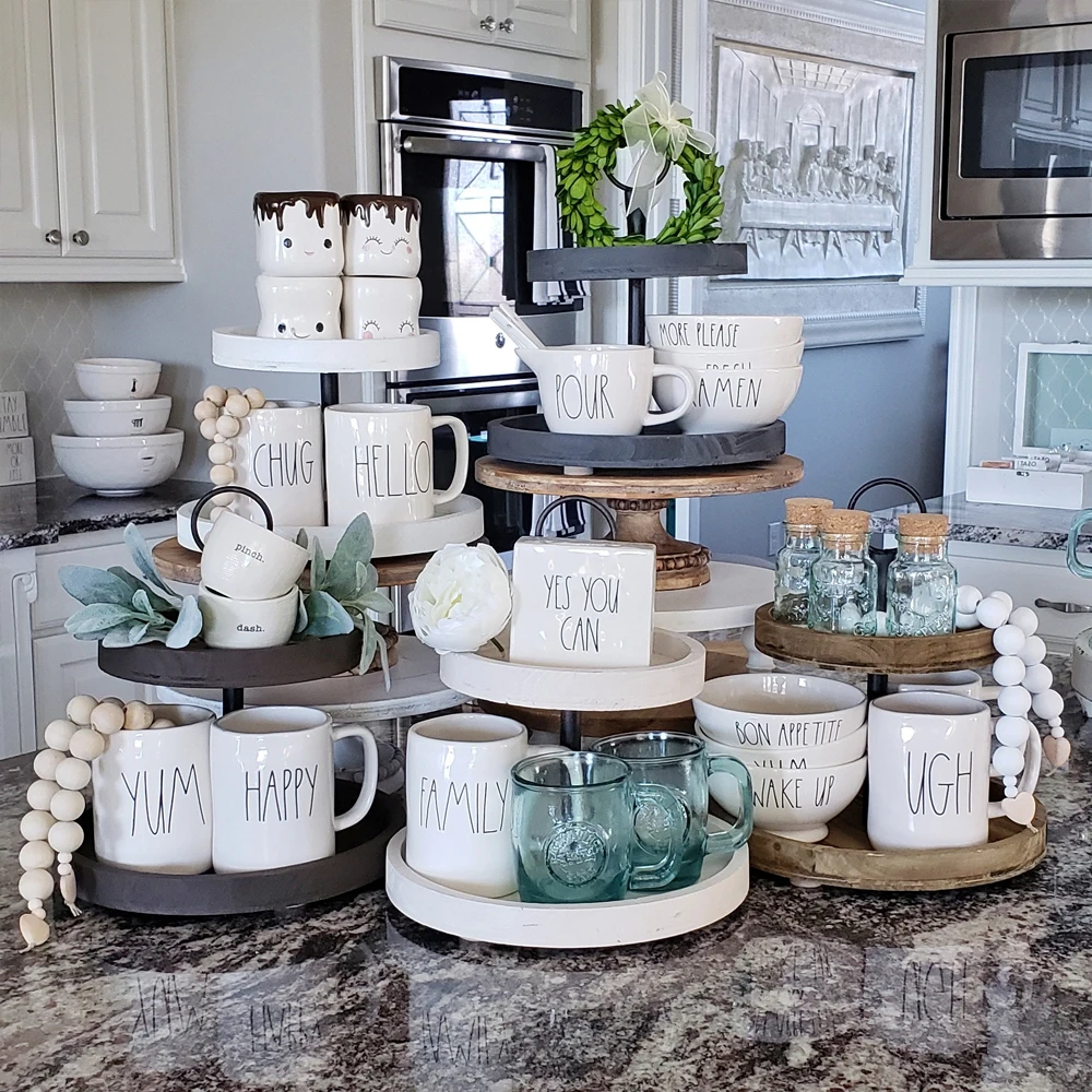 Wooden Wedding 2 Tier Cake Stand Display Tier