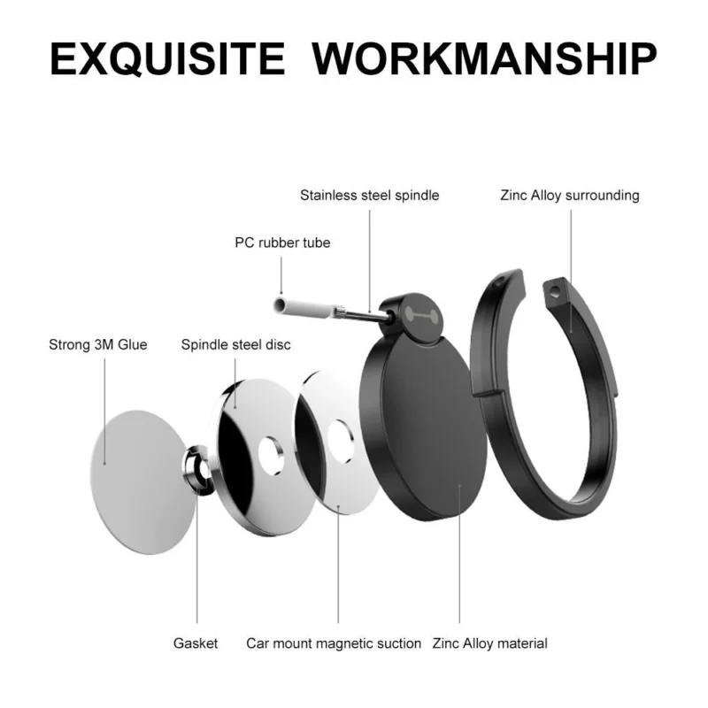 Недорогой Магнитный вращающийся на 360 градусов кольцевой держатель с логотипом в подарок, кольцевой держатель для мобильного телефона