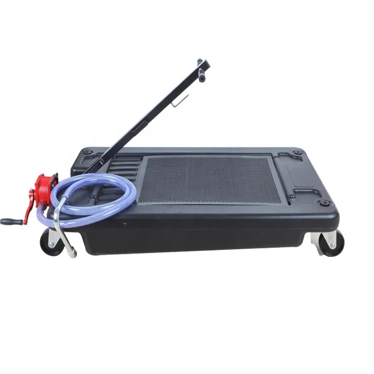 Portable steel oil drain pan truck waste oil collector
