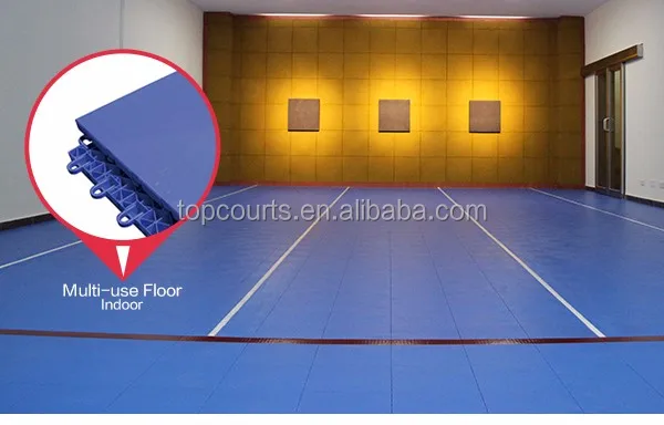 
High grade interlocking polypropylene plastic tiles sport court fitness plastic gym flooring 