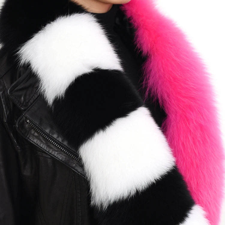 High Fashion Multi Color Real Fox Fur Scarf For Girls