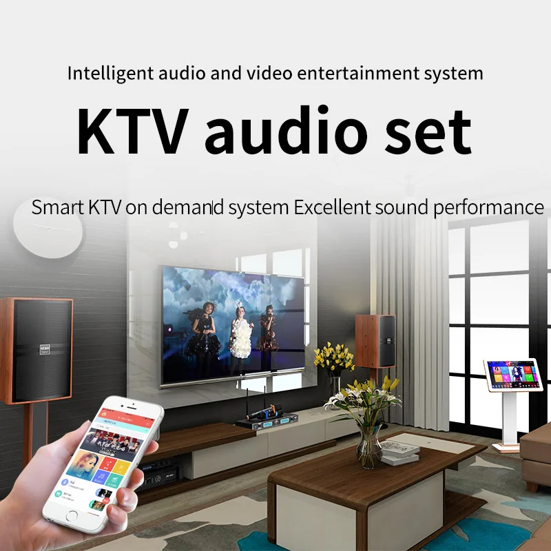 
Factory direct voice on demand 12-inch stage ktv speaker professional audio set karaoke karaoke machine wood grain speaker whole 