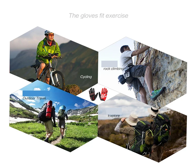 Black Leather Mens Cycling Gloves Bicycle High Elasticity Motorbike Winter  Lycra Riding Gloves