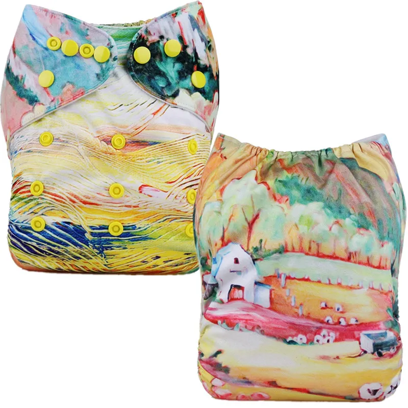 
Reusable Cloth Diaper Washable Waterproof Pul position print Cloth Diapers For Sale 