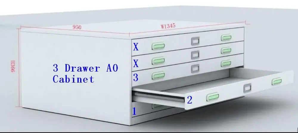 Assembly Durable 4, 5 drawers Art Paper Plan Drawing Filing Cabinet