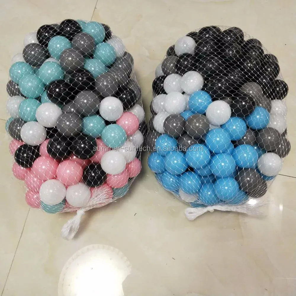 Colorful baby ocean ball pit balls bathing toy soft hollow plastic balls