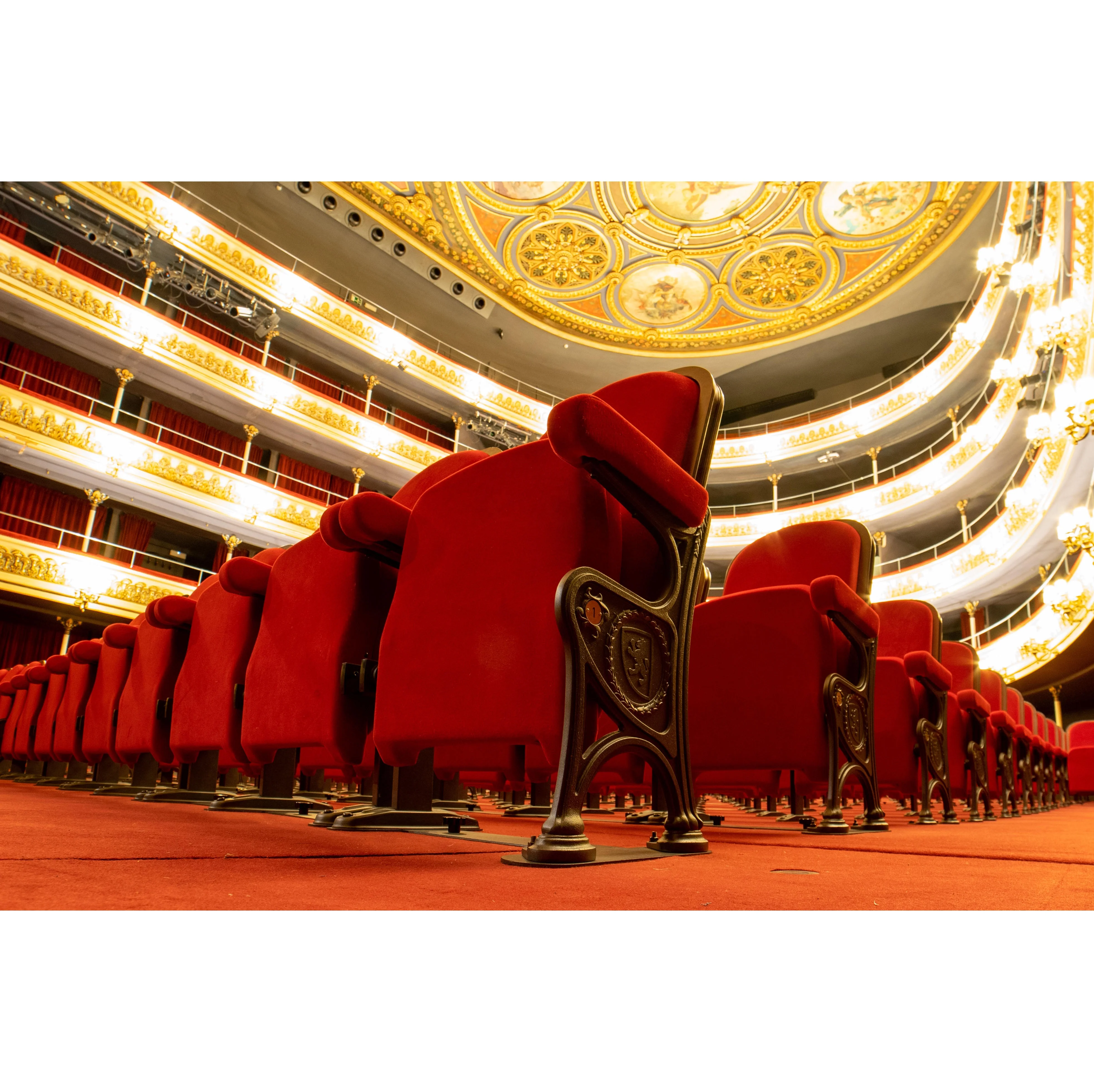 Nordic Vintage Church Auditorium seating,Fixed amphitheater chaise ,theater seats