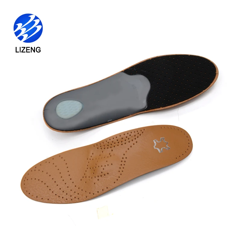 Flat Feet Orthotic Genuine Leather Insole High Arch Support Insole Plantar fasciitis Insole