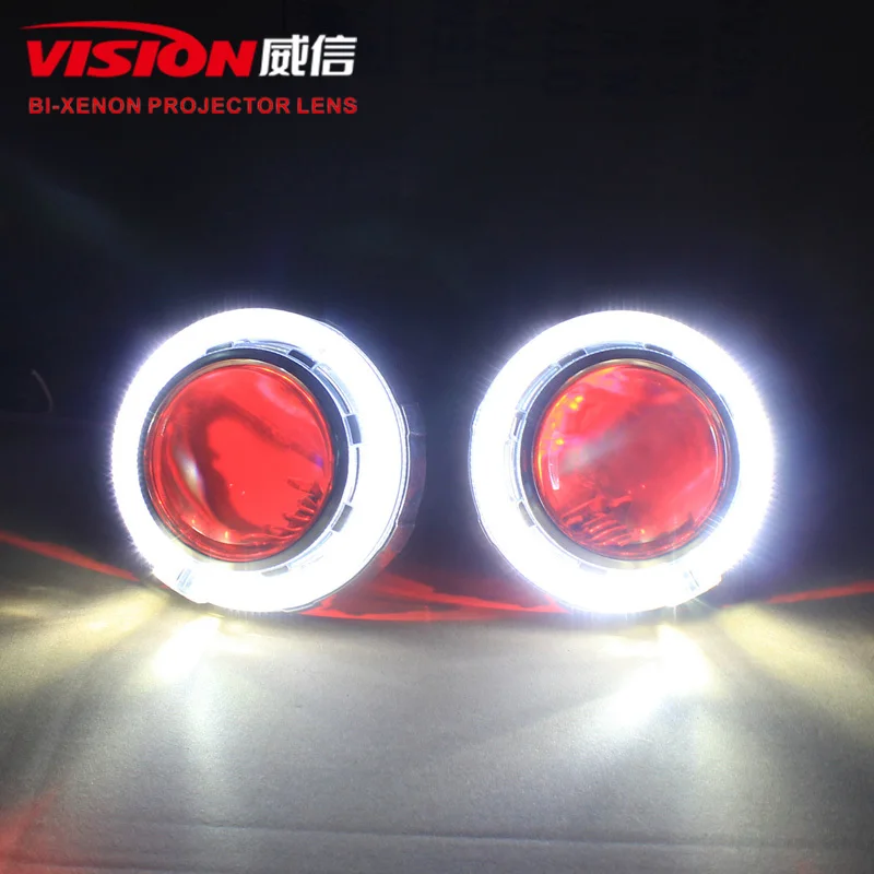 Mini 2.5inch Hid Bixenon Projector Lens With Angle Eyes for Motorcycle
