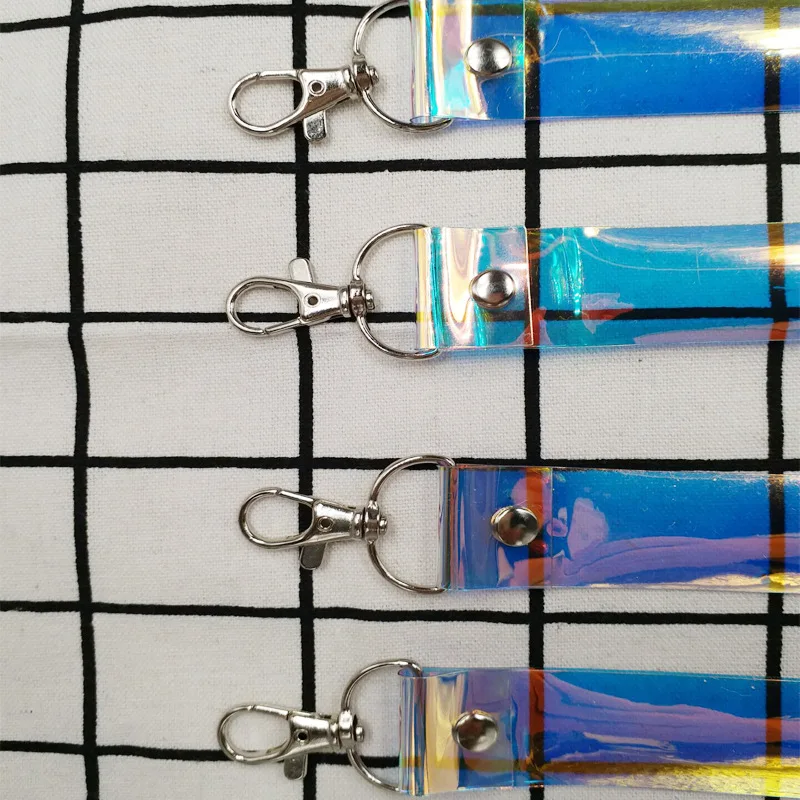 2021 New Products Holographic Material PVC Cell Phone Keychain With Custom LOGO