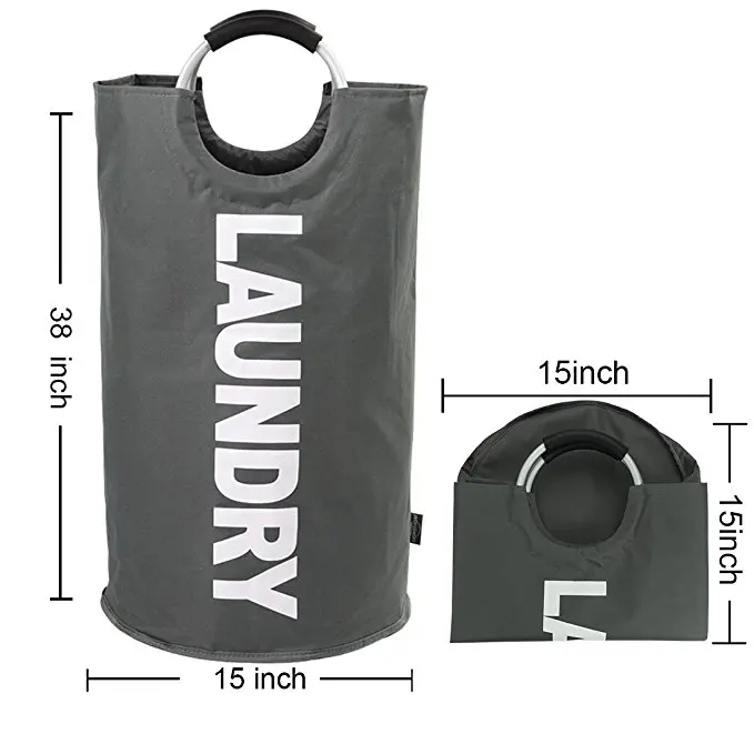 Hot Sale Laundry Wash Bag With Handmade Dirty Laundry Bag With Aluminum Handles