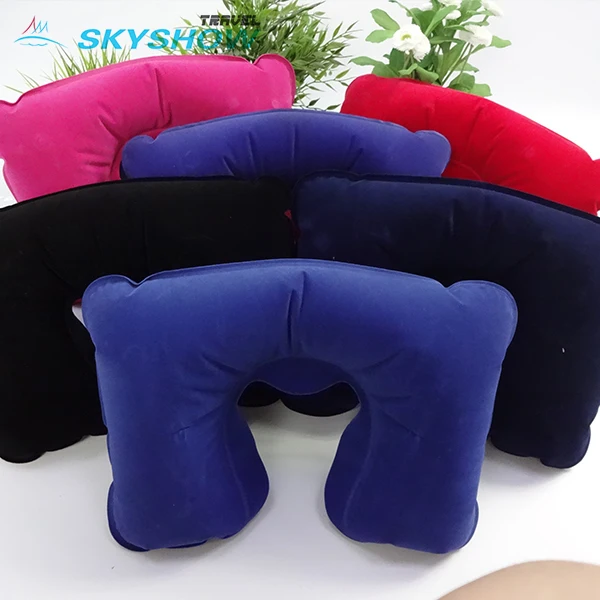 
Custom U Shape Pvc Inflatable Neck Pillow Set Air Filled Pillow 