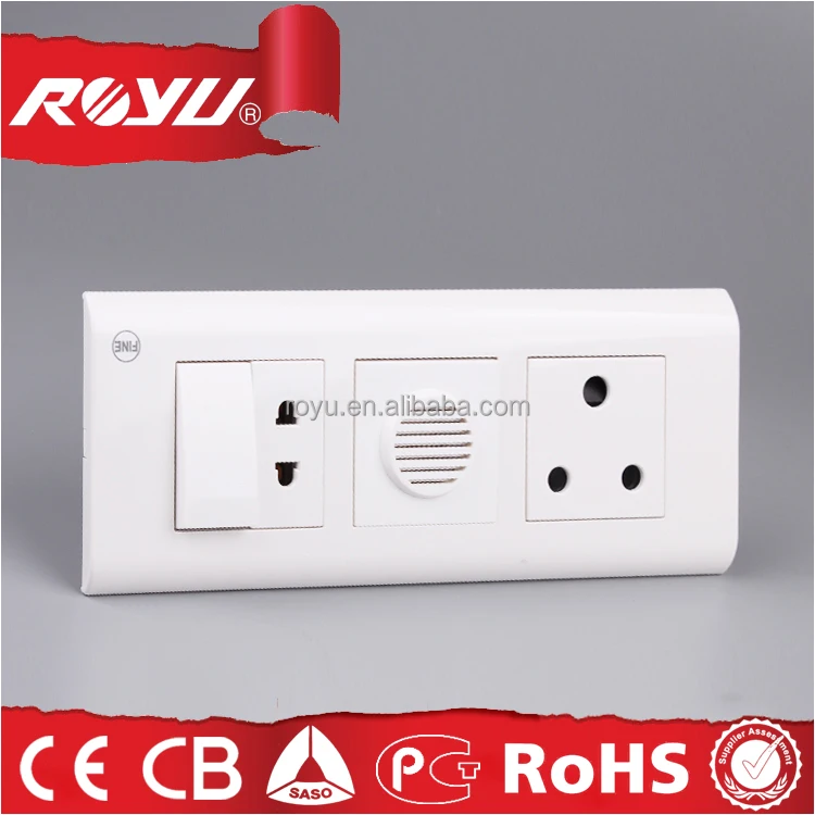 
fine GE PC material electrical switch and socket wall ,Indian series wall light switch with different module type 