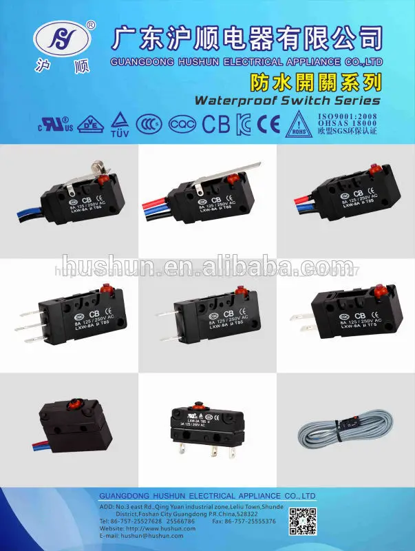 Ip67 водонепроницаемый микро-переключатель/водонепроницаемый переключатель