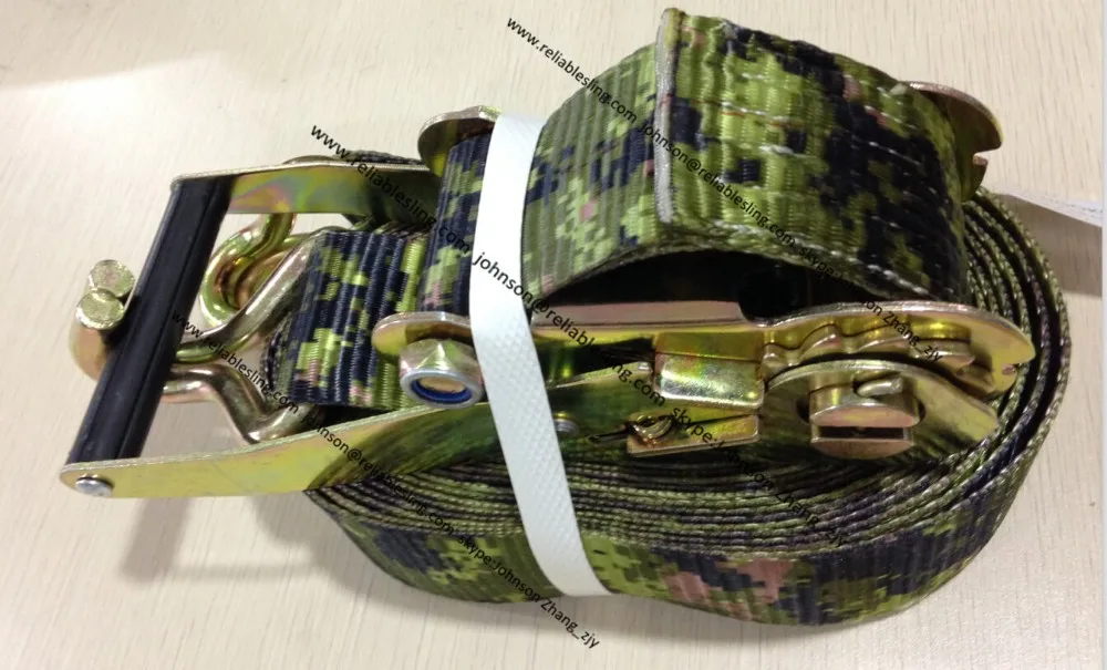 Custom High Tension Military Belt Camo Ratchet Straps