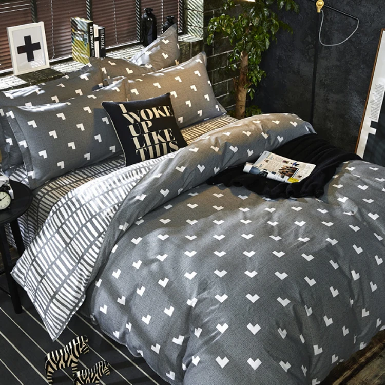 100% Cotton  Home Four Pieces Super Soft Pink Duvet Cover Set