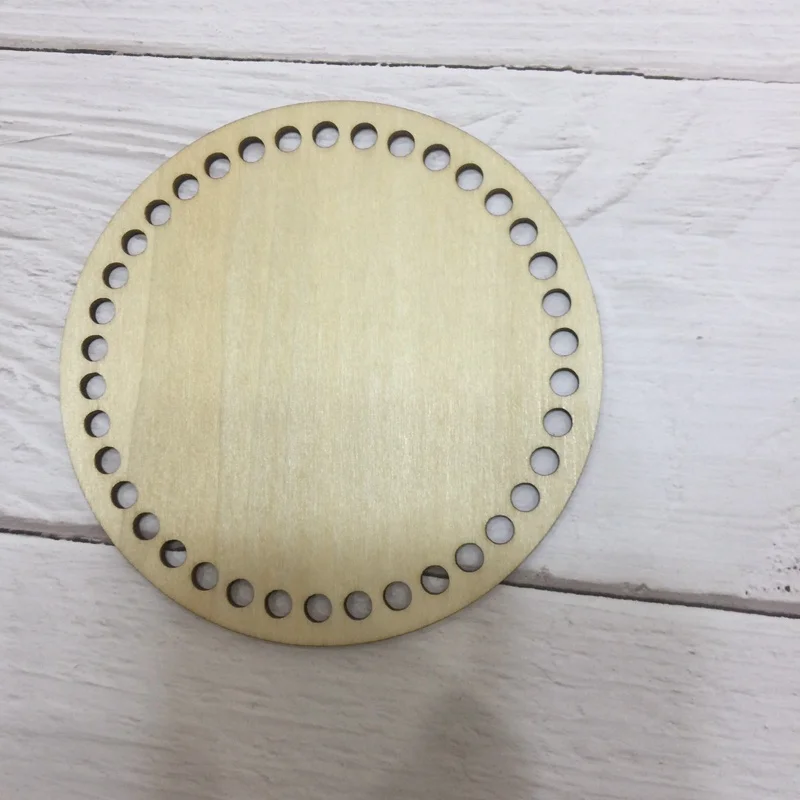DIY Wooden Crochet Bottom Base Blank Circle Wood
