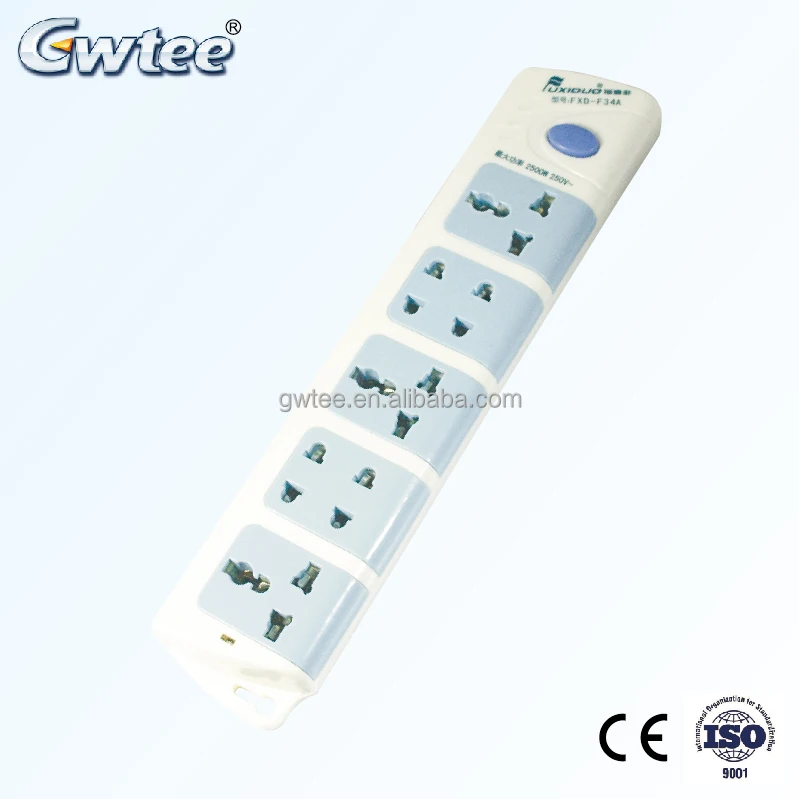 Universal electric extension socket/outlet