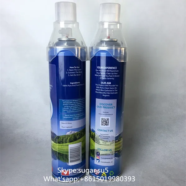 
Aerosol spray oxygen in can with valve and mask 