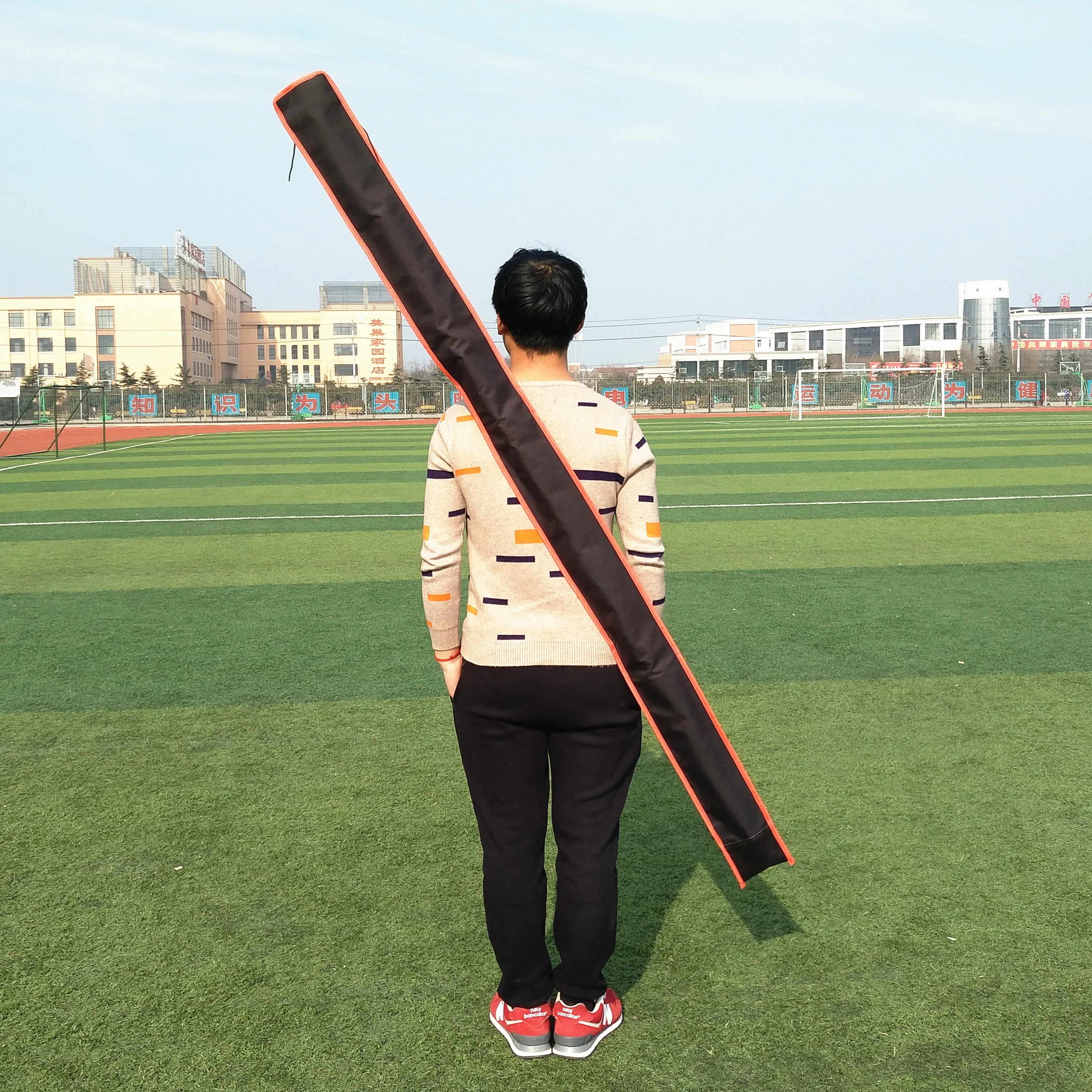 Unisex Chinese Wu Shu Equipment bo case Stick Bag Oxford Fabric with Nylon Construction for Kung Fu Martial Arts