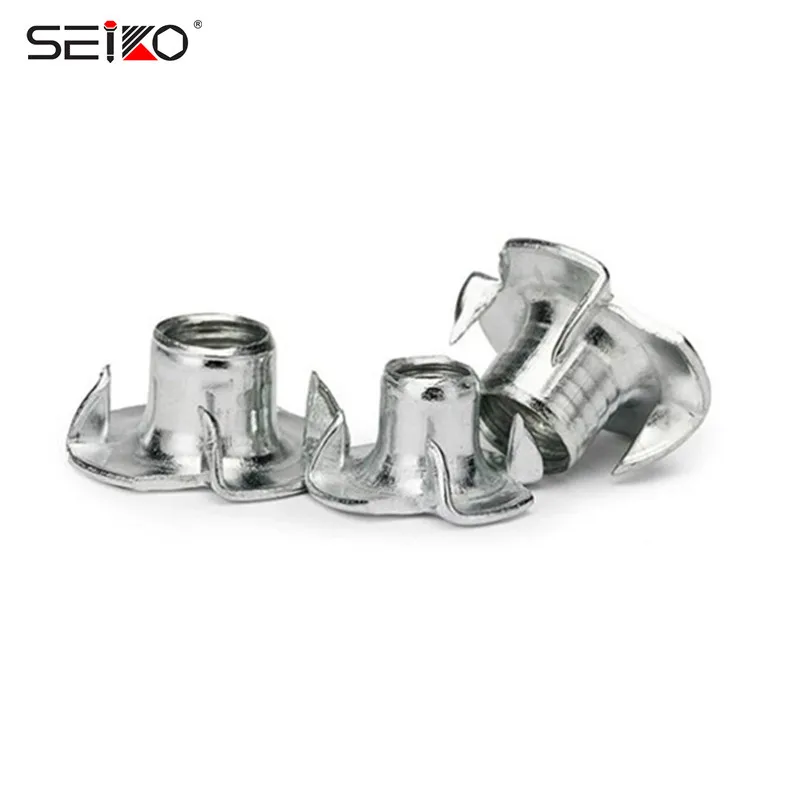 Stainless Steel Four Claw Threaded Insert Pronged Tee Nut DIN1624