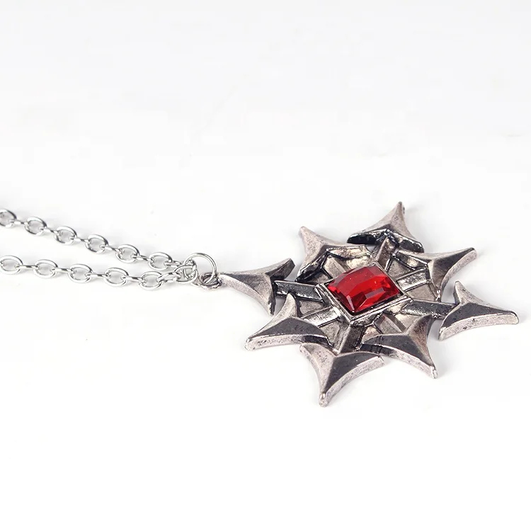 Christmas Ornaments Jewelry Ruby Necklace Star Alloy Design Fashionable Jewelry Pendant Necklace