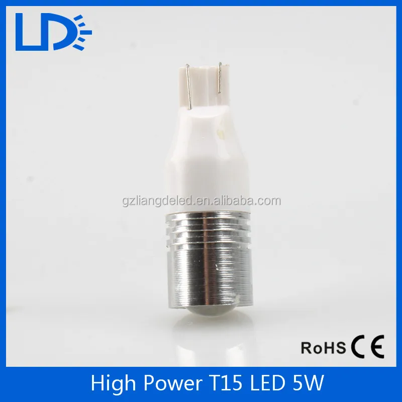 Высокая мощность 12 В T15 5 Вт led автомобилей лампы светодиодные ширина с объектива проектора