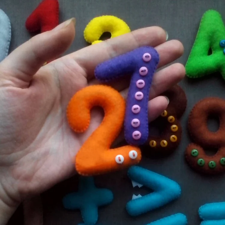 
Handmade made felt math learning toys with custom size 