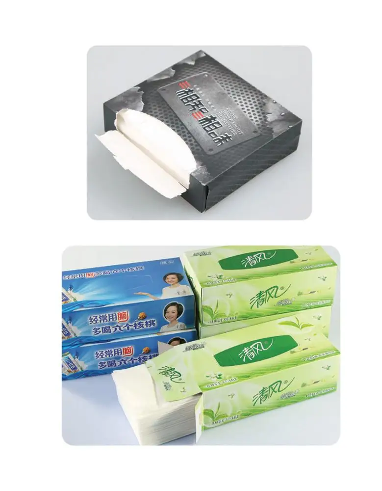 Автоматическая машина для упаковки бумажных коробок на лице