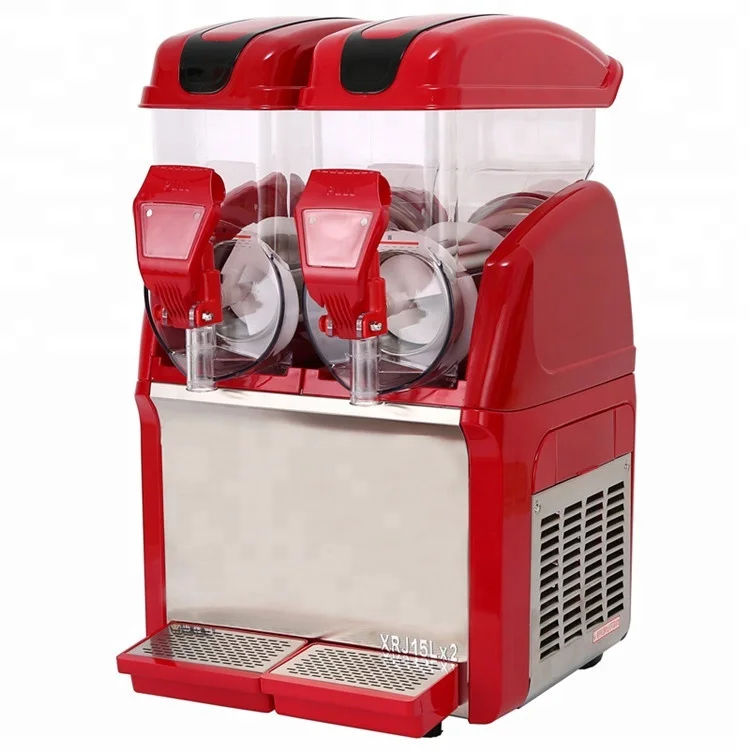 
15L 2 tanks CE approved frozen slush vending machine with imported compressor 