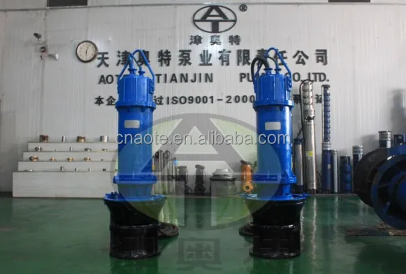 Vertical submersible axial and mixed flow propeller pump