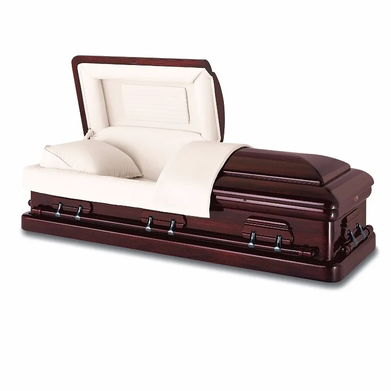 F01Nice quality wood veneer coffins china casekt supplies