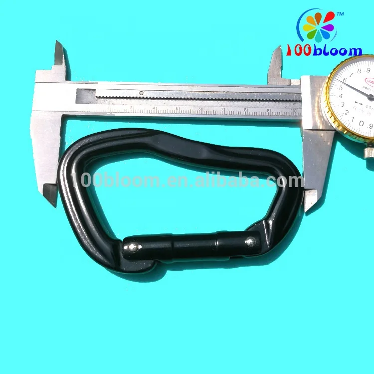 Factory wholesale high quality strong customized aluminum climbing carabiner safety spring hook