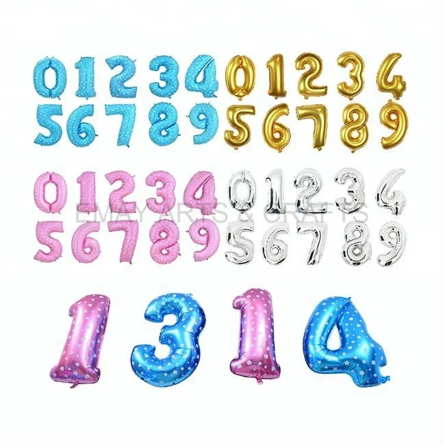 Хиты продаж 16-дюймовый номер globos воздушные шары воздушный шарик из фольги в форме