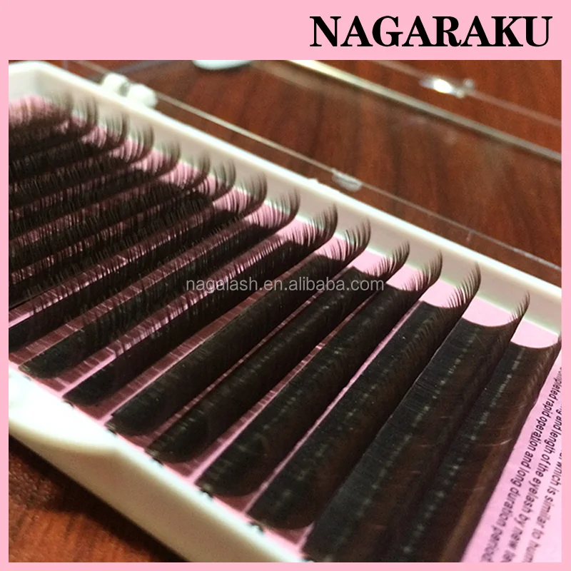 NAGARAKU wholesale dark brown color silk eyelash extension individual eyelash dark brown eyelash extension