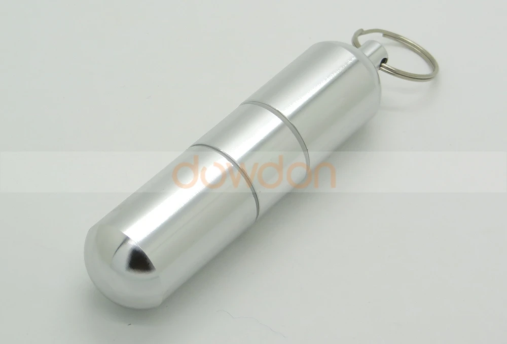 Waterproof Pocket Toothpick Holder Metal Pill Case Keychain Cotton Swab Box