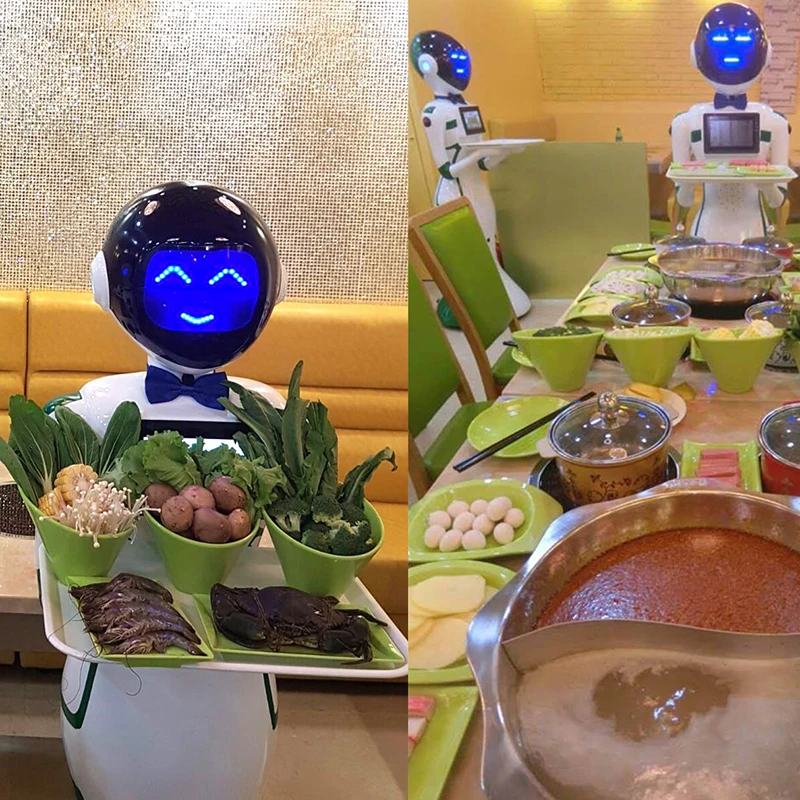 hot sale new design smart restaurant food delivery service robot