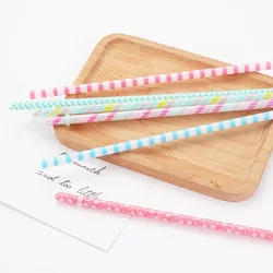 Экологичные и многоразовые пластиковые трубочки с принтом, разноцветные печатные трубочки для бара/Вечеринки, питьевые трубочки из материала без БФА