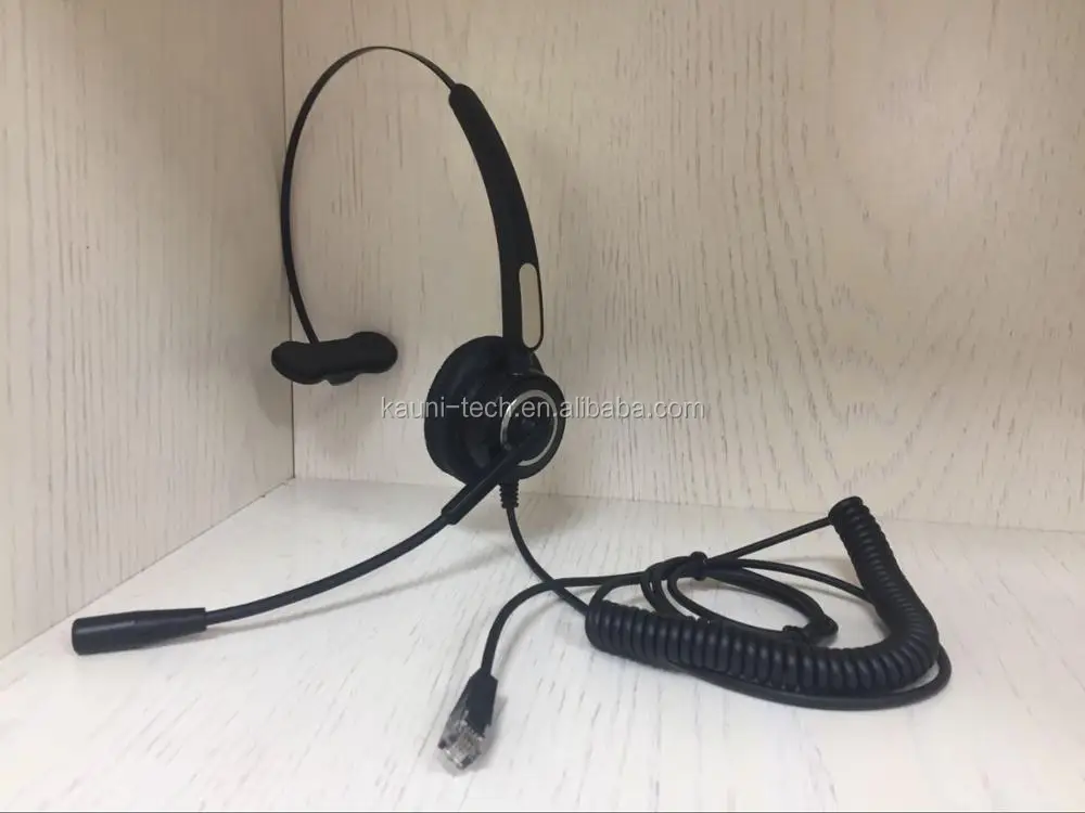 Professional Binaural Noise cancelling call center headset with RJ11 RJ9 USB plug for call center