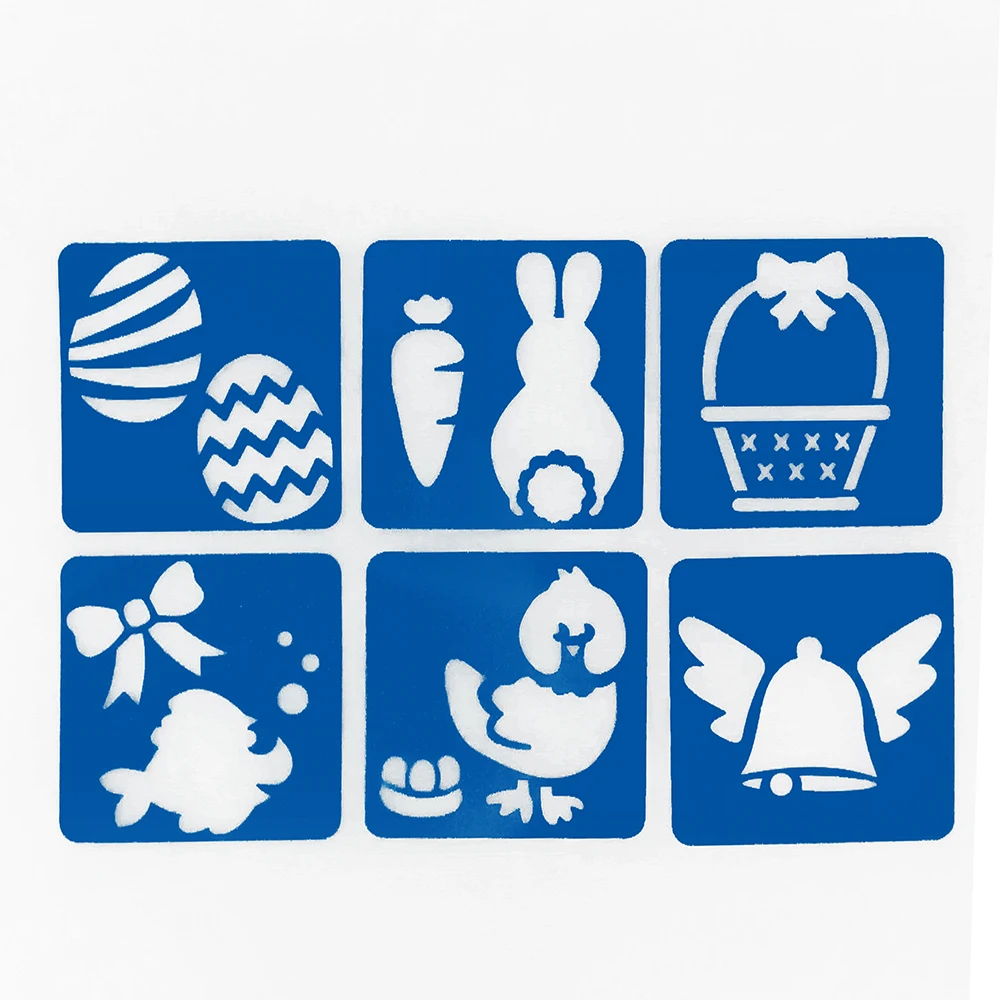 6 Designs Journal Stencil Plastic Planner Set for Notebook/Diary/Scrapbook