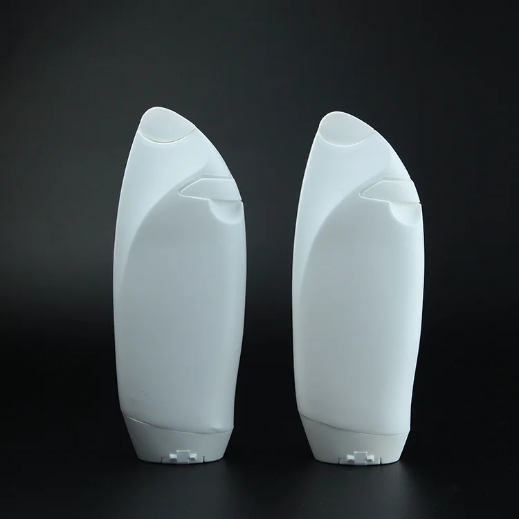 
250ml HDPE Hook Shape Bottle For Shampoo and Showder Gel Package 